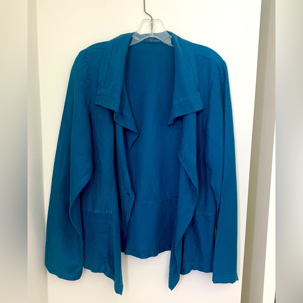 Sumptuous Linen Fabric Waterfall Jacket